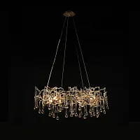 Люстра подвесная Bijout 10068/800 SG LOFT IT прозрачная серебряная на 8 ламп, основание серебряное в стиле арт-деко ветви Люстра подвесная Bijout 10068/800 SG LOFT IT прозрачная серебряная на 8 ламп, основание серебряное в стиле арт-деко ветви